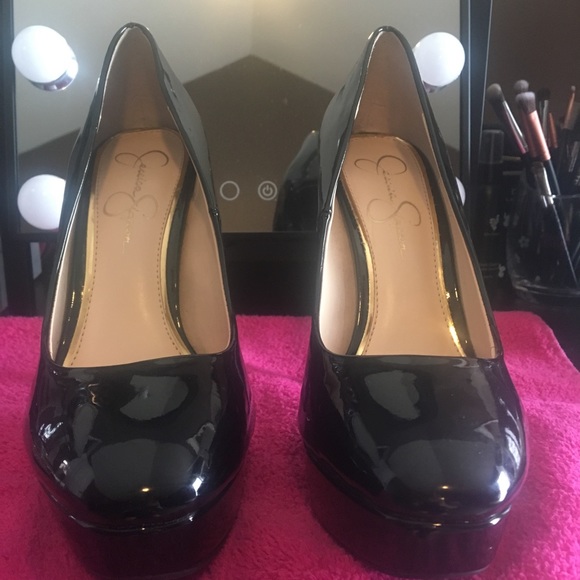 🔥Jessica Simpson Patent Black Platforms 🔥 - Picture 4 of 6